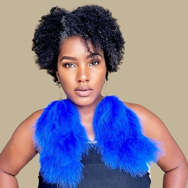 AIRY ROYAL BLUE- Royal Blue Feather Earrings
