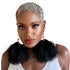 Black Plumes Fluffy Marabou Down Short Tassel Feather Earrings