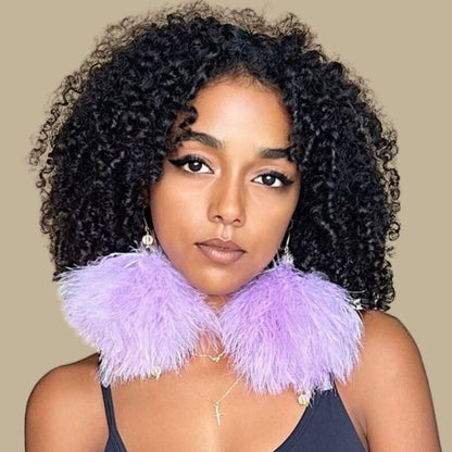 PLUMA LILAC - Lilac Feather Earrings
