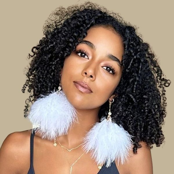 PLUMA WHITE - White Feather Earrings