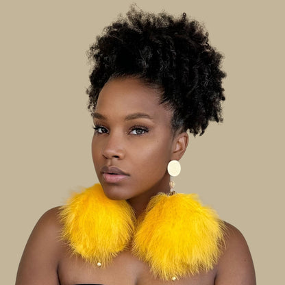 SOAR  GOLD - Gold Feather Earrings
