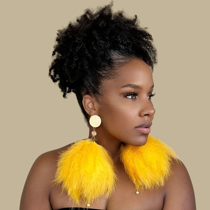 SOAR  GOLD - Gold Feather Earrings