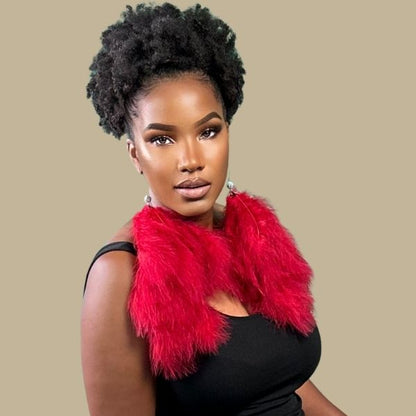 AIRY RED - Red Feather Earrings