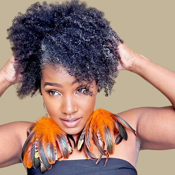 SPIRIT ORANGE - Orange Feather Earrings
