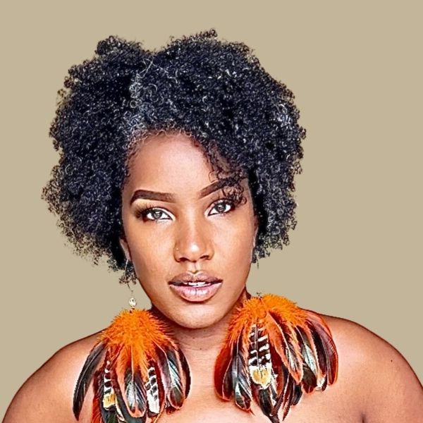 SPIRIT ORANGE - Orange Feather Earrings