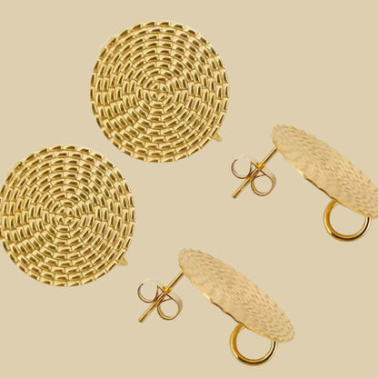 SOAR  GOLD - Gold Feather Earrings