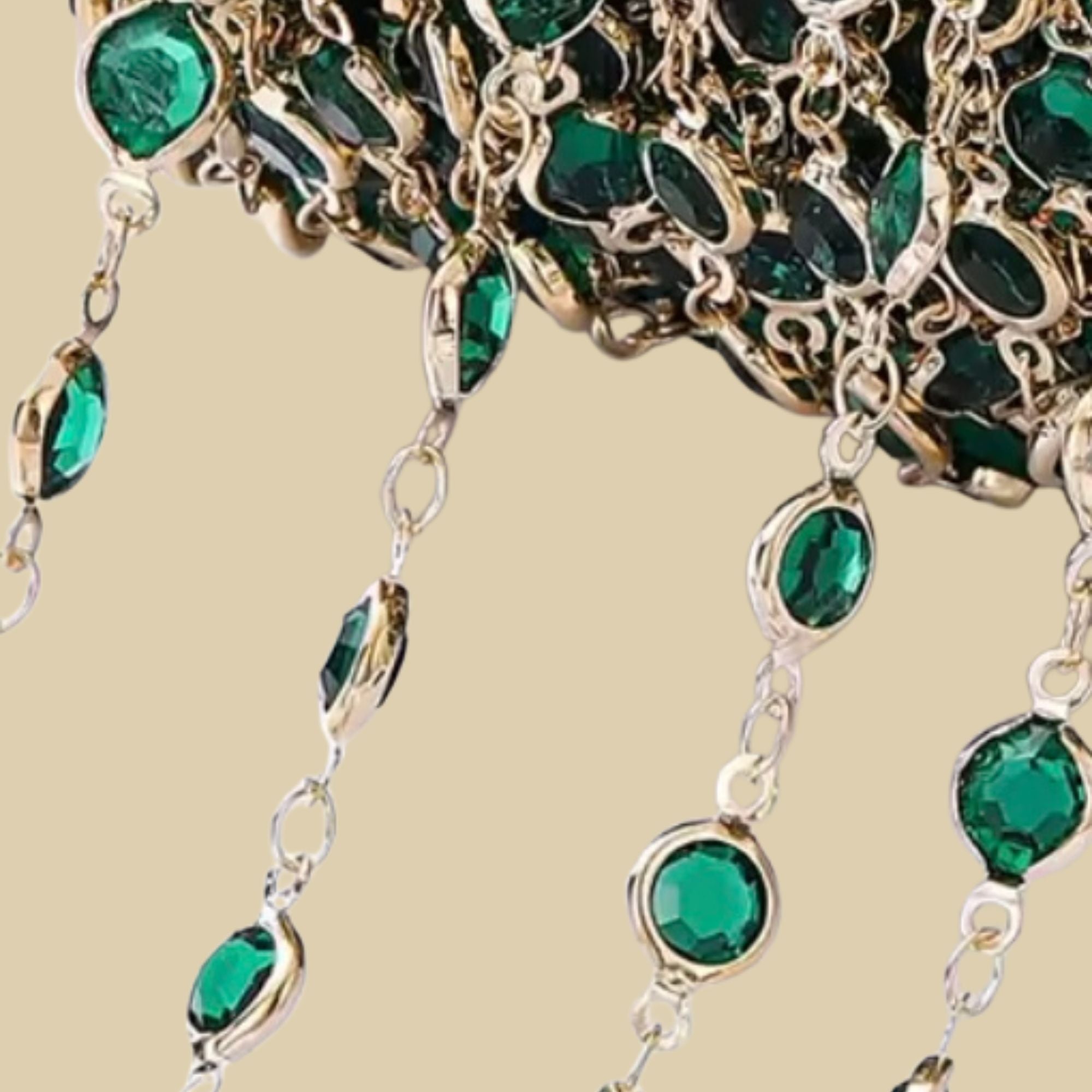 ELEGANCE CAMO - Green Feather Earrings