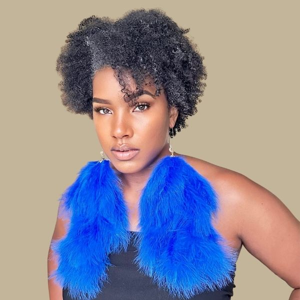 AIRY ROYAL BLUE- Royal Blue Feather Earrings