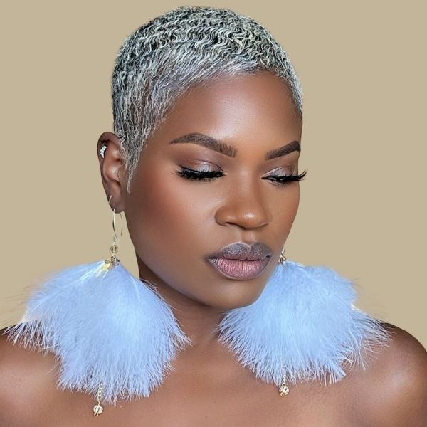 PLUMA WHITE - White Feather Earrings