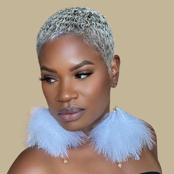 PLUMA WHITE - White Feather Earrings