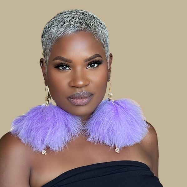 PLUMA LILAC - Lilac Feather Earrings